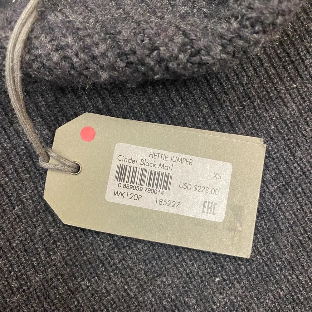 NWT All Saints Hettie Jumper in Black Marl Size Extra Small XS - Picture 9 of 10